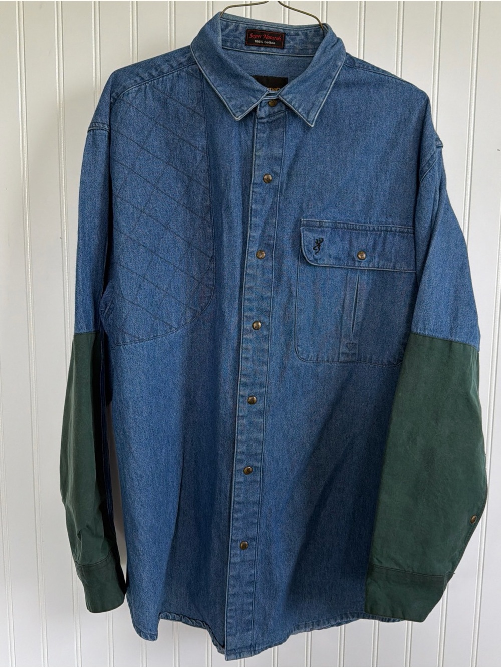 Browning Men's XL Super Naturals Snap‎ Up Shirt Hunting Shooting Safari Vintage